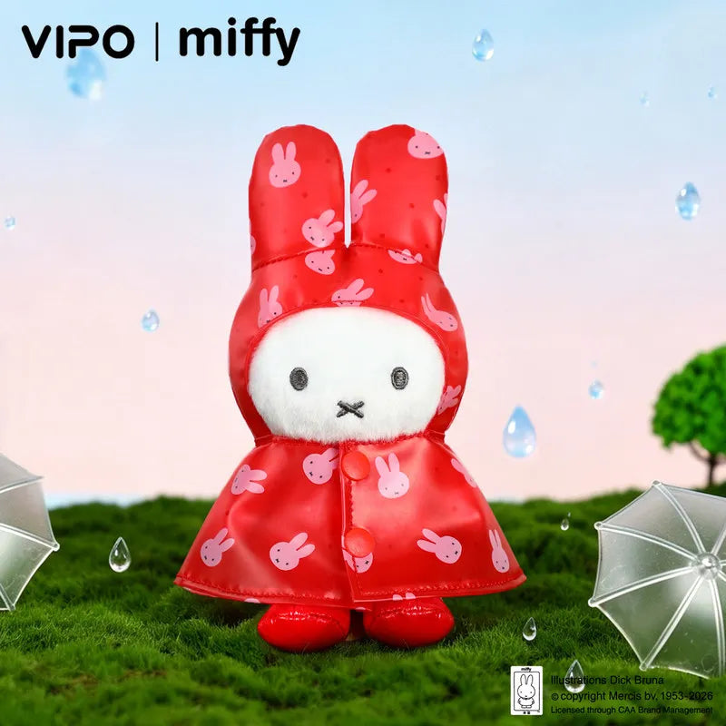 Kawaii Miffy Raincoat Blind Box Collectible Figurine Bag Charm Trendy Toy