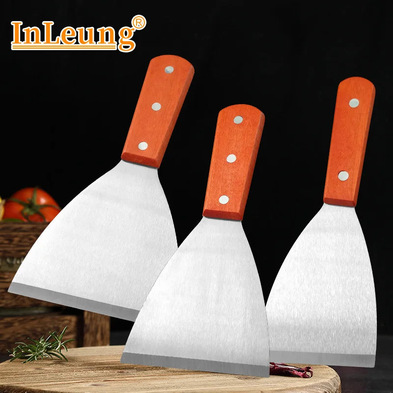 Heavy Duty Stainless Steel Oblique Spatula for Grill and Kitchen Cooking