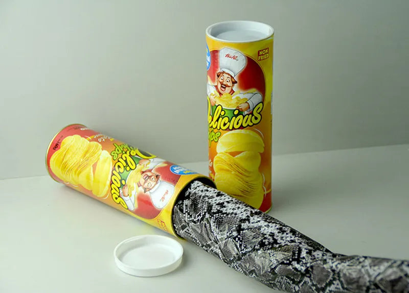Halloween Fake Potato Chips Can Snake Prank Toy - Scary Joke Party Prop