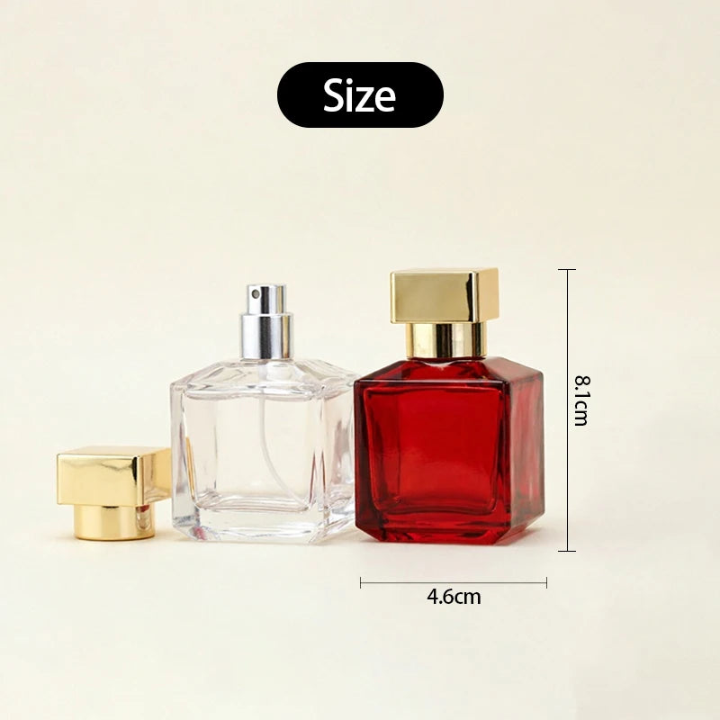 50ml High-End Glass Perfume Spray Bottle - Portable Travel Dispenser