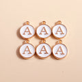 10pcs Mini White Alphabet Charms for DIY Jewelry Making - Name Necklace & Bracelet Pendants