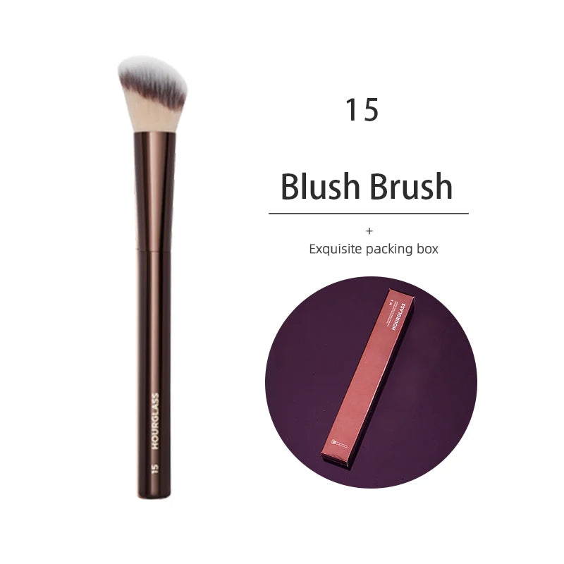 Makeup Brush Set - Angled Contour, Blush, Powder Brushes for Professional Makeup