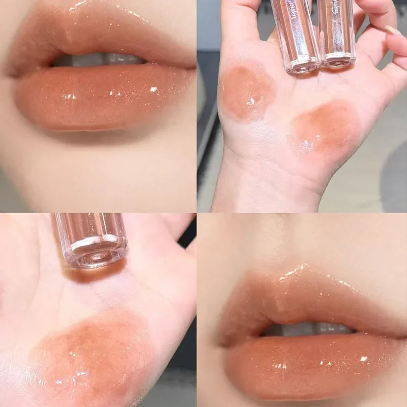 Goth Shimmer Lip Gloss Set with Glitter Nude & Colorful Variants