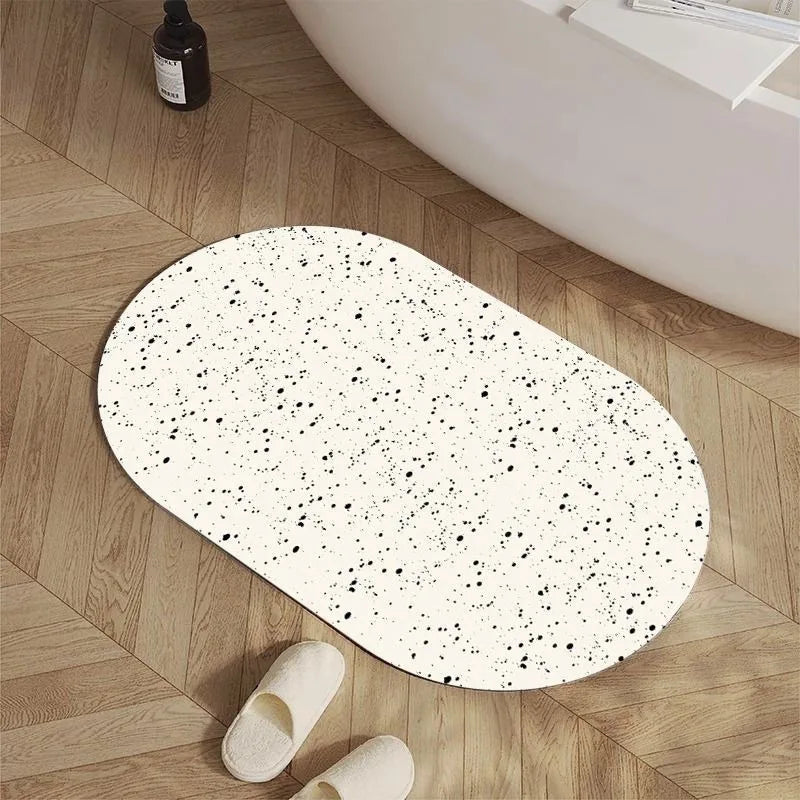 Water-Absorbent Diatomaceous Earth Bathroom Floor Mat Non Slip Quick Drying