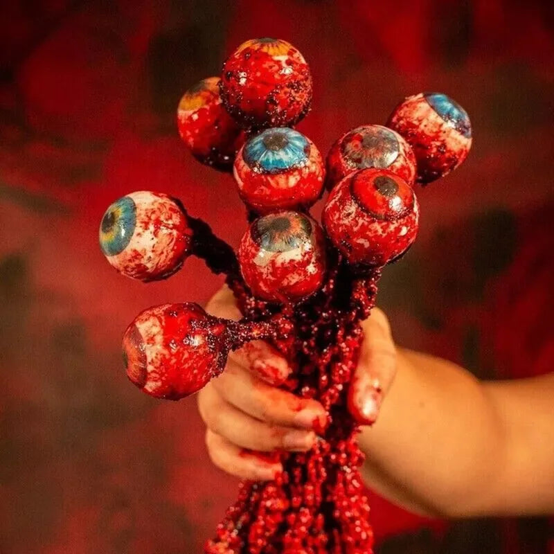 Halloween Latex Fake Eyeballs Horror Bloody Props Party Decoration Set