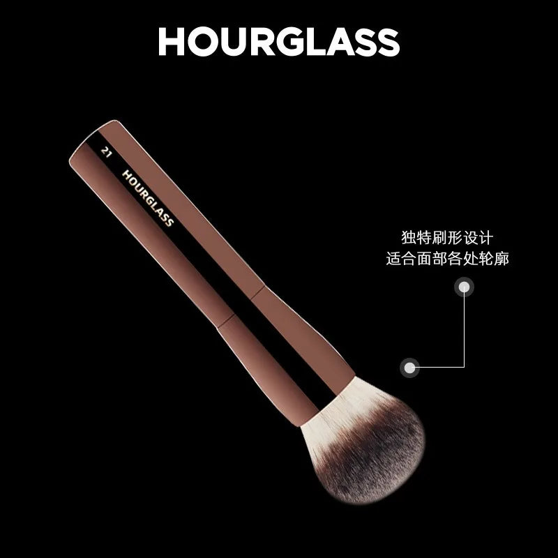 Powder Makeup Brush for Face Contouring Full Coverage Foundation - Metal Handle