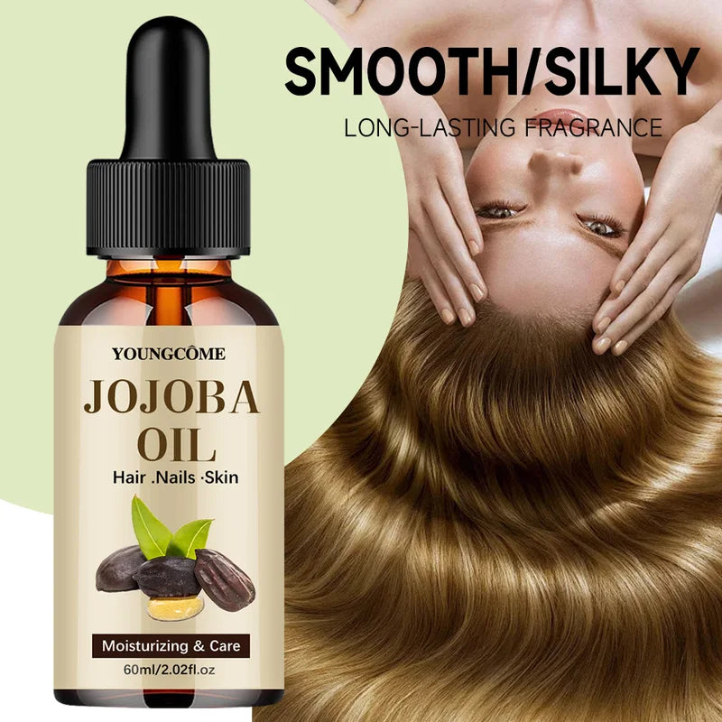 Organic Jojoba Oil - Pure Moisturizing Carrier Oil for Face, Hair, Skin & Nails