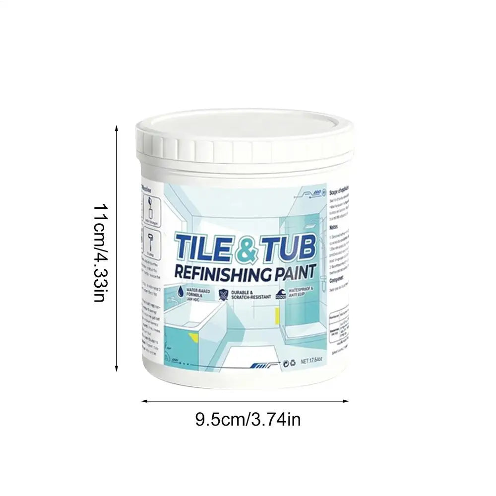 500g Waterproof Semi-Gloss Tile Paint for Bathroom & Kitchen Renovation