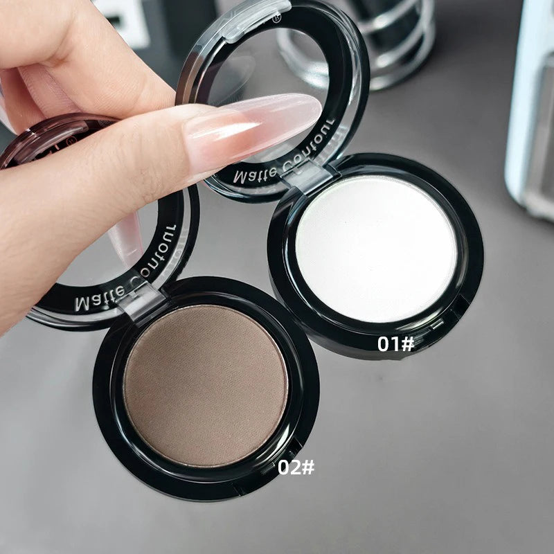 Matte Contour Palette for Natural Daily Makeup, Easy to Blend Face Powder for 3D Nose and Cheek Highlight and Shading