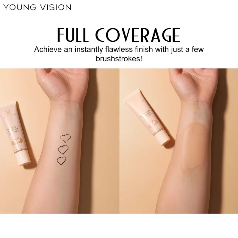 Matte Liquid Foundation CC Cream - Full Coverage, Long-Lasting, Waterproof Base