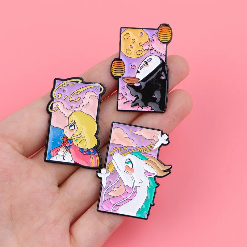 Anime Enamel Pin Cartoon Girl Cat Brooch Lapel Badge Backpack Jewelry Gift