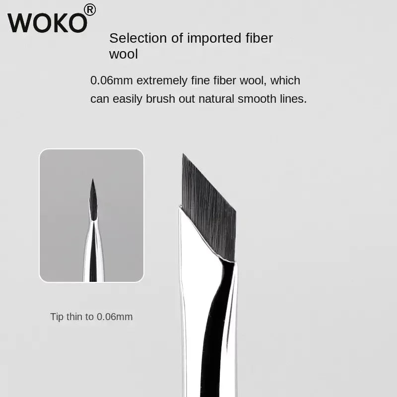 Precision Eyeliner and Eyebrow Makeup Brush - Ultra Thin Flat Angle Detail Tool