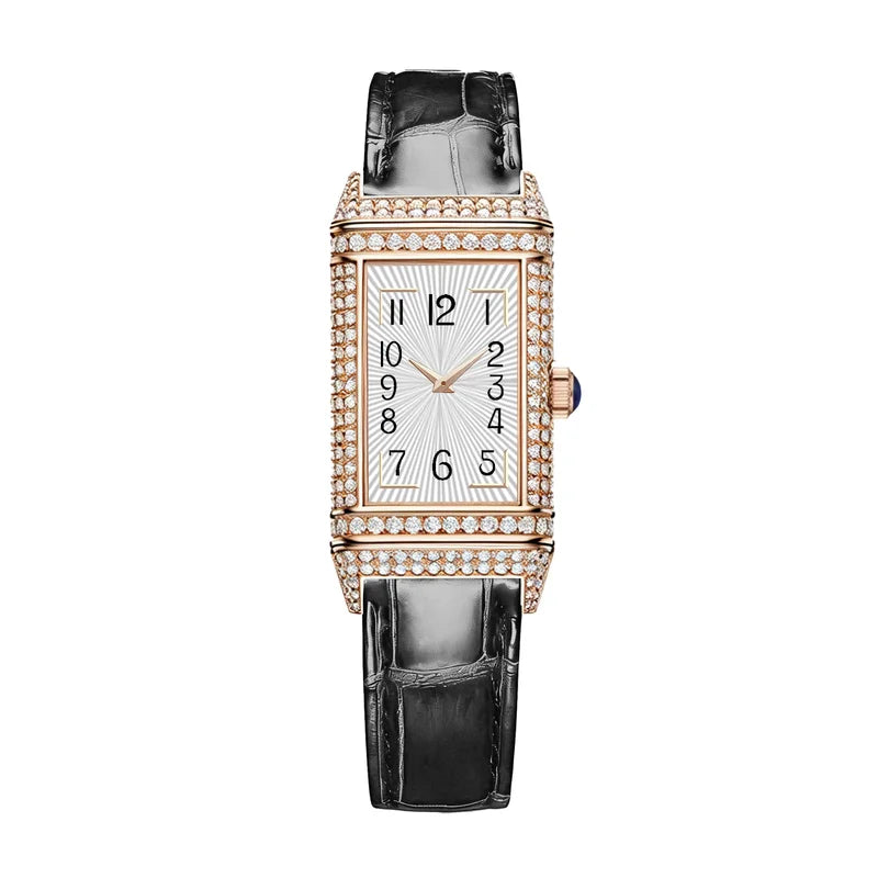 Vintage Quartz Wristwatch with Leather Strap Waterproof Light Luxury