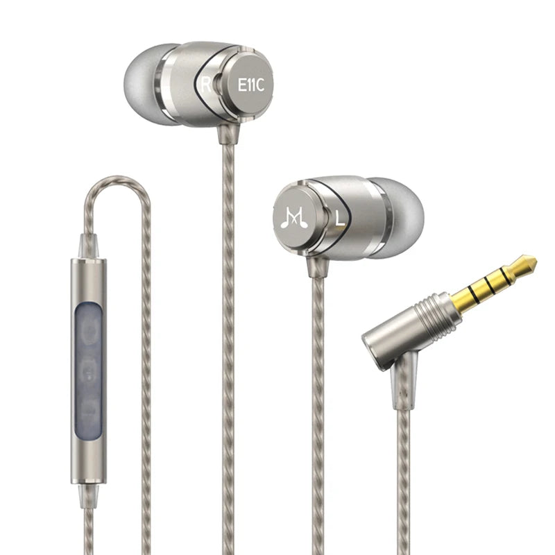 In-Ear Wired Earphones with Microphone Deep Bass Stereo Noise Isolating Sports Headset