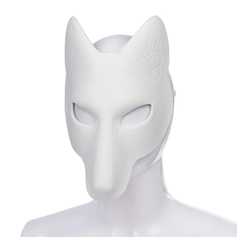 DIY Fox Mask Cosplay Costume Accessory for Halloween Party Anime Masquerade