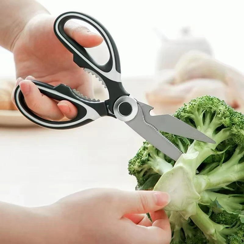 Multifunctional Kitchen Scissors - Fish, Meat & Food Prep Stainless Steel