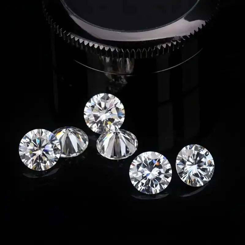 50pcs 6mm White Round Cubic Zirconia Loose Stones for Jewelry Making