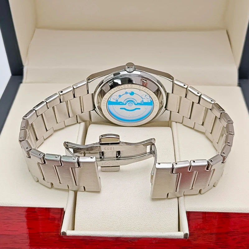 Men's Quartz Watch with Stainless Steel Mesh Strap - Waterproof Casual Business Wristwatch