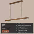 Nordic Pendant Light Wood Long Strip Chandelier for Living & Dining Room Lighting