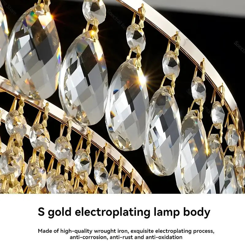 Modern Crystal Pendant Light - Luxury Chandelier for Living Room & Home Decor