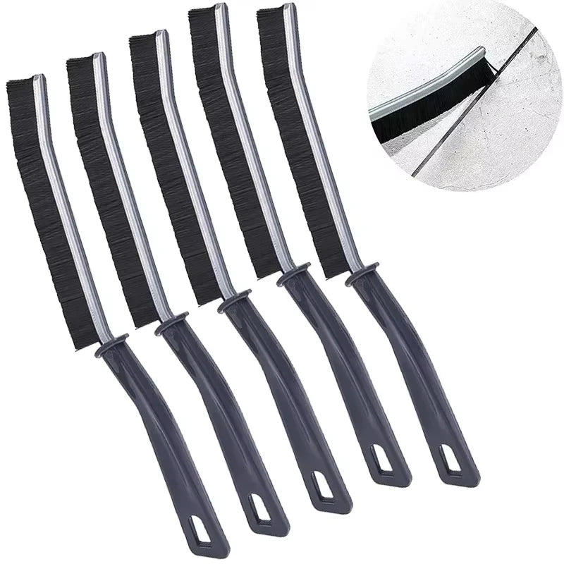 Multi-Color Handheld Window & Tile Cleaning Brush - Hard-Bristled Crevice Tool for Home Use