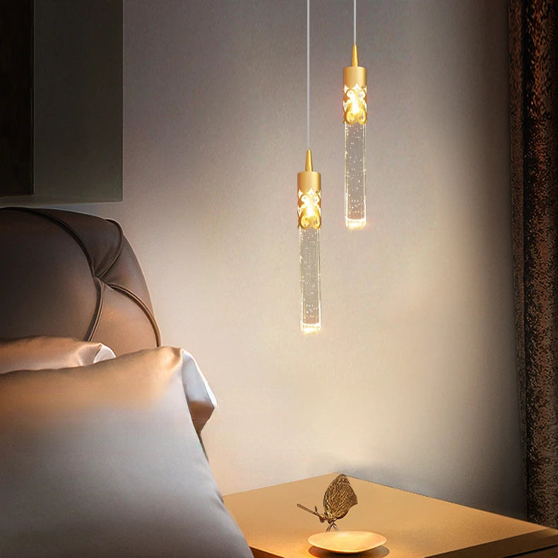 Modern Crystal Pendant Lighting Fixture for Bedroom Kitchen Bathroom