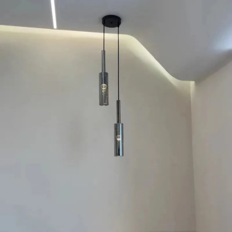 Nordic Glass LED Pendant Lamp Chandelier for Living Room Bar Kitchen Minimalist Light Fixture