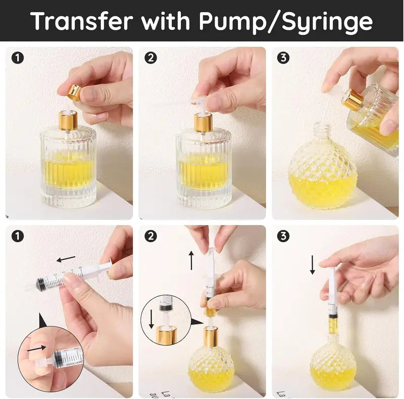 Perfume Refill Tool Kit 8pcs Transfer Pump Funnels Dropper Travel Size