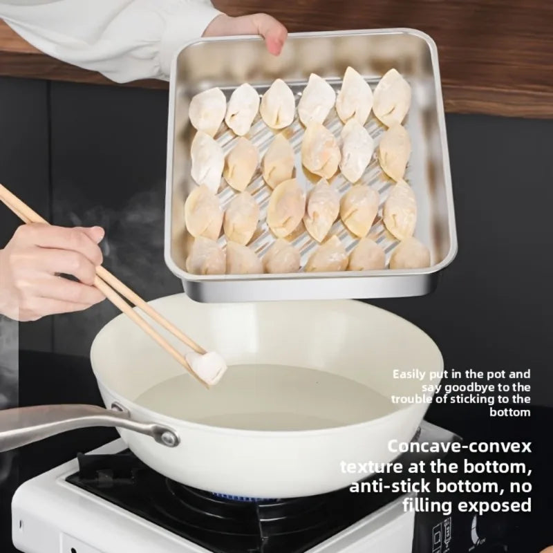 Pro Stainless Baking Trays Set with Lids - Non-Stick & Easy-Clean for Roasting Veggies & Meats