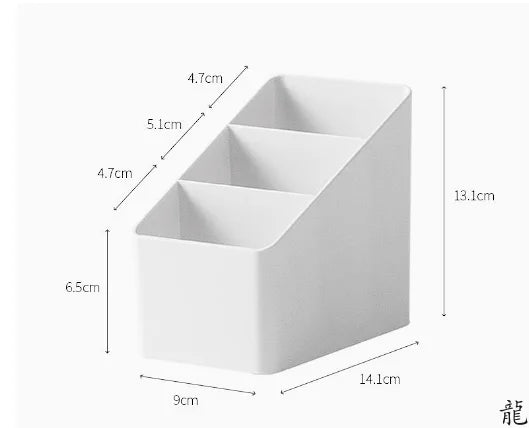 4-Slot Remote Control Organizer Tray - Desktop Storage Box for TV & Phone