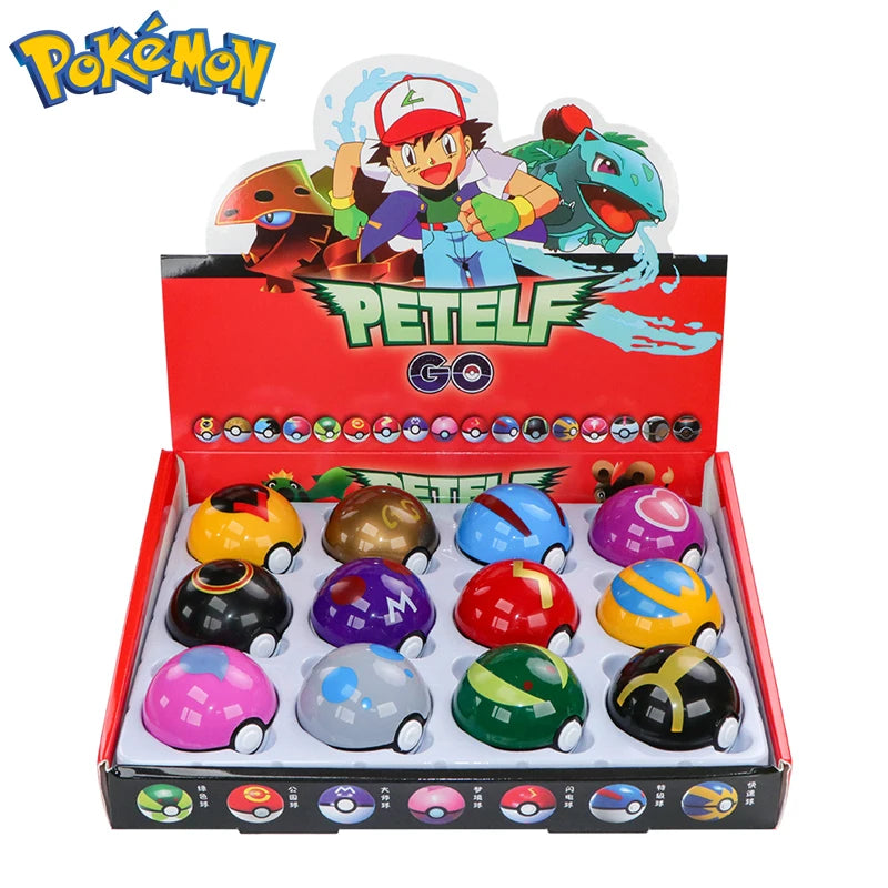 Pokemon Poke Ball Figurine Set - PVC Anime Action Collection Toys for Kids