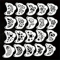 Reusable Face Painting Stencils 20-Piece Set - Washable Pet Plastic Designs