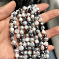 Natural Freshwater Pearl Beads 7-8mm Irregular Colored Beads for Jewelry Making - 18cm