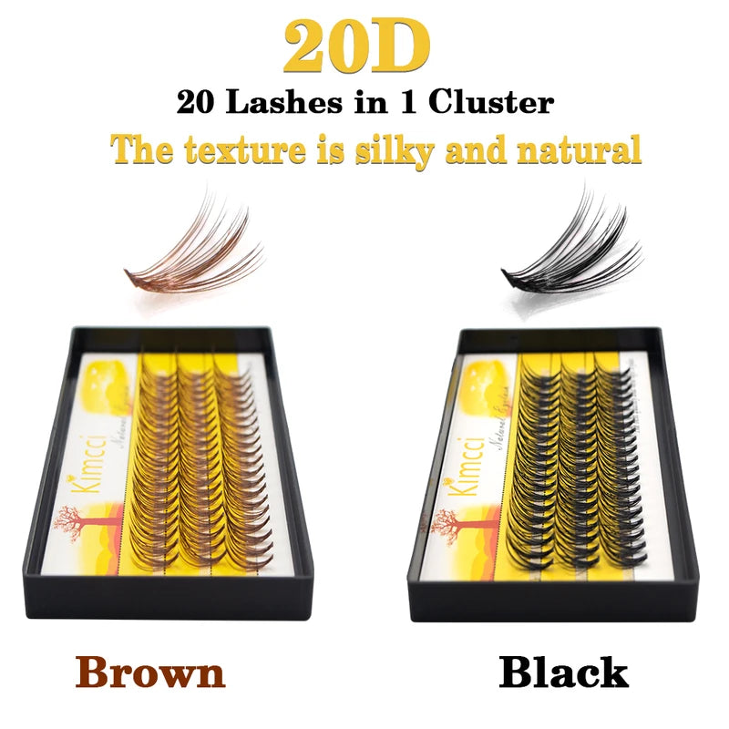 3D Mink Eyelash Extensions Bundle - Natural Faux Cluster Lashes in Multiple Variants