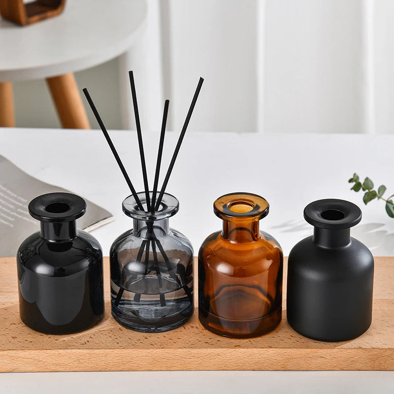 50ml Glass Fragrance Diffuser Bottle with Rattan - Air Purifying Aromatherapy for Home & Office