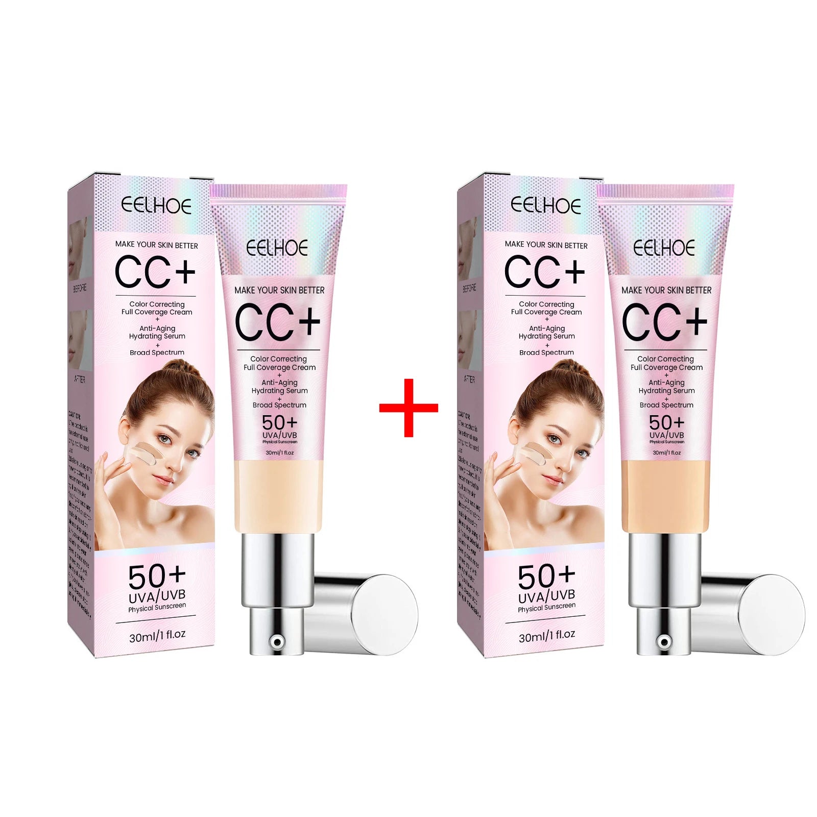 Waterproof CC Foundation Cream with Brightening & Blemish Coverage - 30ml