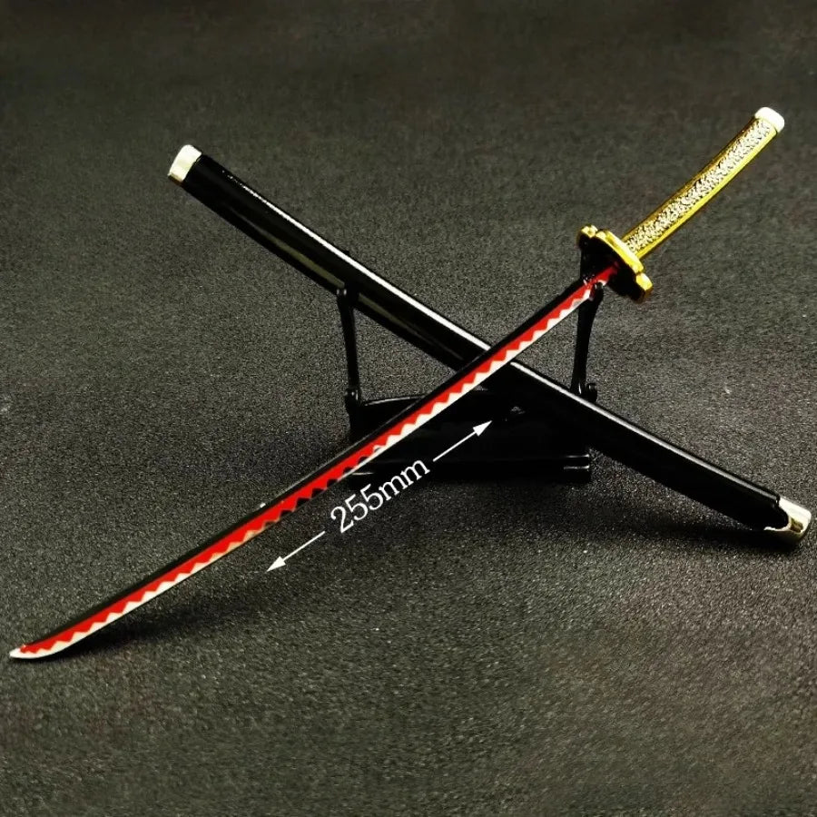 10-Inch Metal Samurai Sword Figure - Collectible Japanese Katana Decor