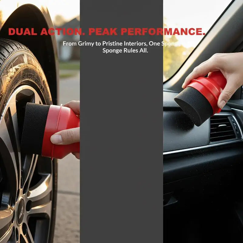 Car Tire Waxing Sponge - Reusable Auto Detailing Pad for Tire Care & Polishing