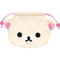 Cute Cartoon Bear Plush Drawstring Bag for Travel & Daily Use - Cosmetic & Storage Pouch