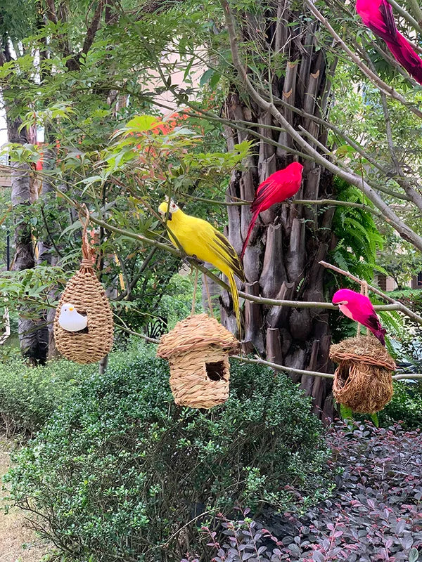 Garden Parrot Decor Lawn Ornament Animal Bird Outdoor Statue Creative Prop
