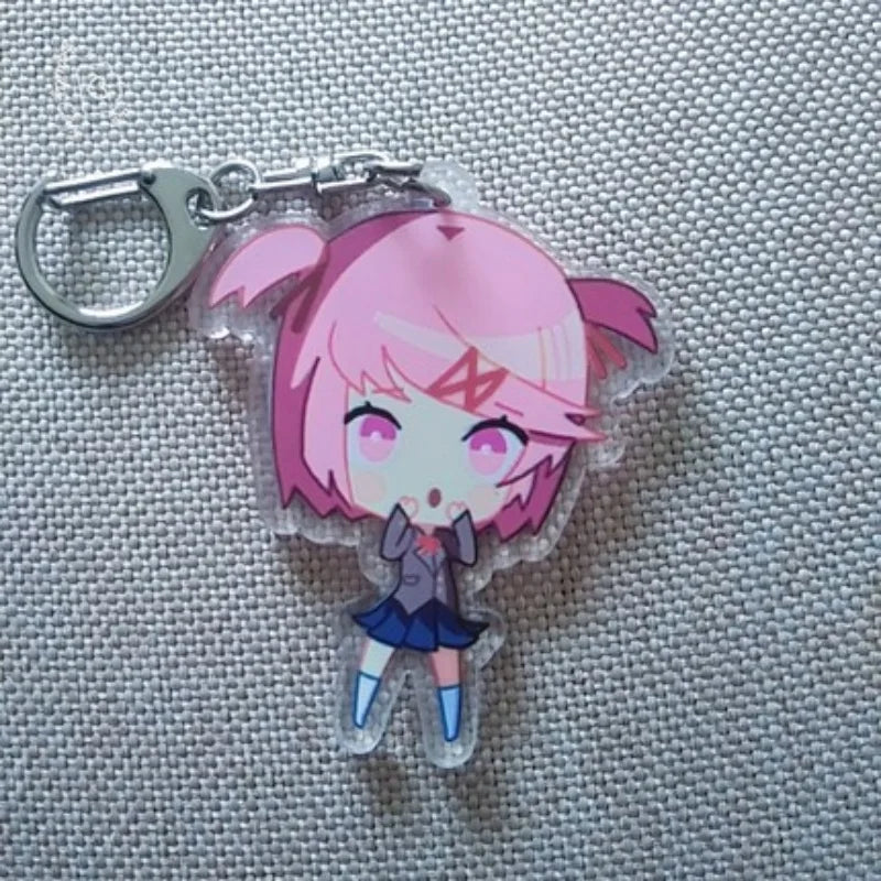Cute School Uniform Acrylic Keychain - Doki Doki Literature Club Collectible Pendant