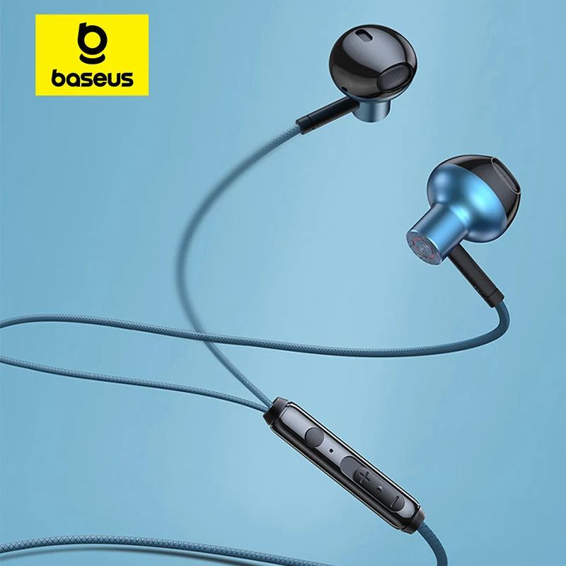 Wired In-Ear Earphones with 6D Stereo Bass and Microphone - Compatible with 3.5mm Devices