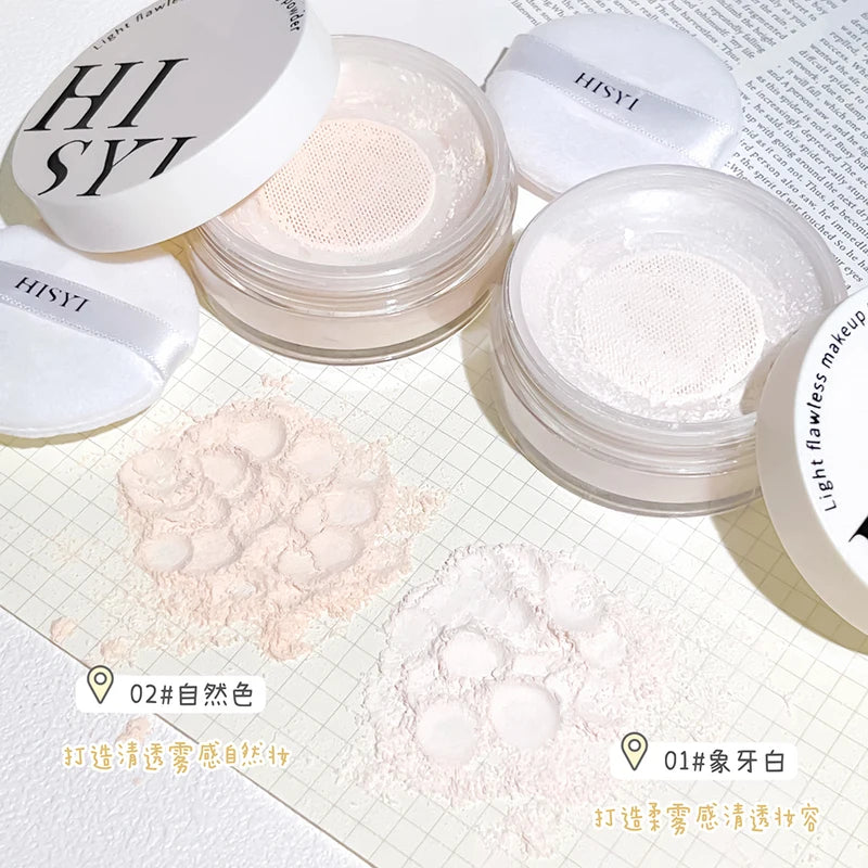 Light Air Loose Powder - Transparent White Oil-Control Face Makeup, Long Lasting Matte Finish