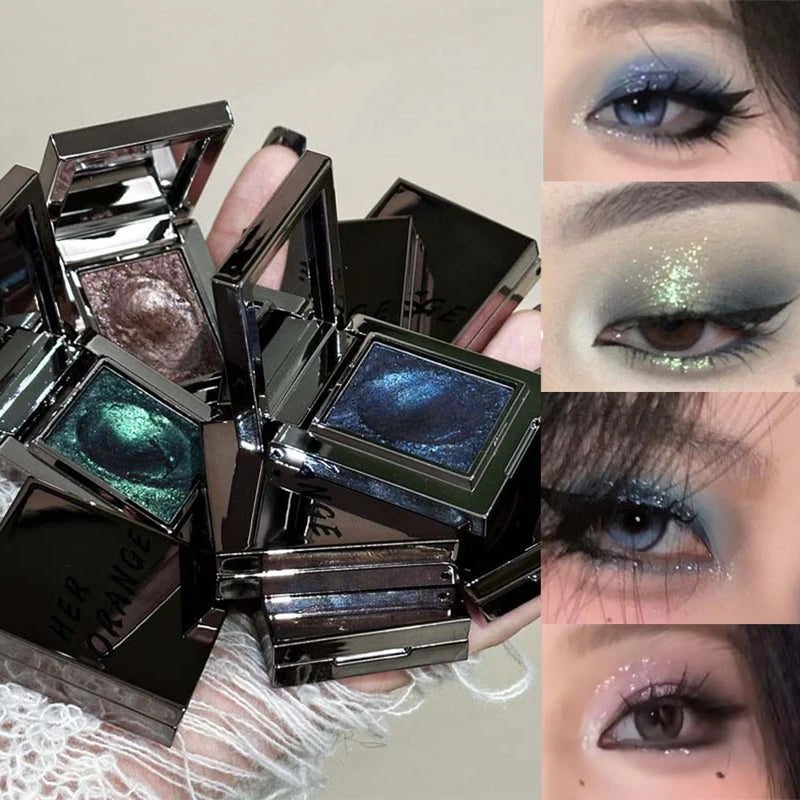 Metallic Glitter Pearlescent Eye Shadow Cream - Brightening Highlighter & Sparkling Makeup