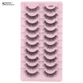 False Eyelash Extensions 3D Mink Half Lashes Natural Cat Eye Makeup 3/10 Pairs
