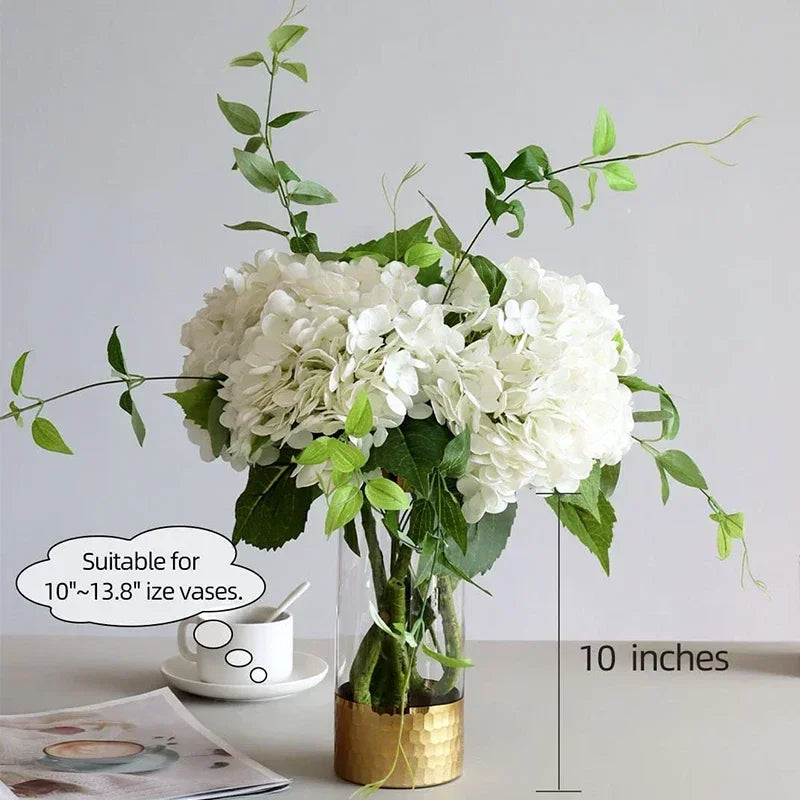 Artificial Hydrangea Flowers 4 Pcs Real Touch Latex Wedding Bouquet Home Decor