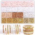 DIY Clay Bead Bracelet Making Kit with Golden Letter Beads - Friendship Jewelry Supplies for Women
