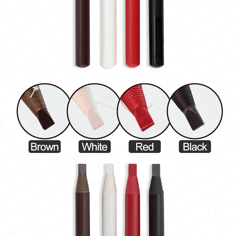 Microblading Supplies Brow Lip Pencil Set for Mapping, Filling & Outlining - Waterproof Permanent Makeup Kit