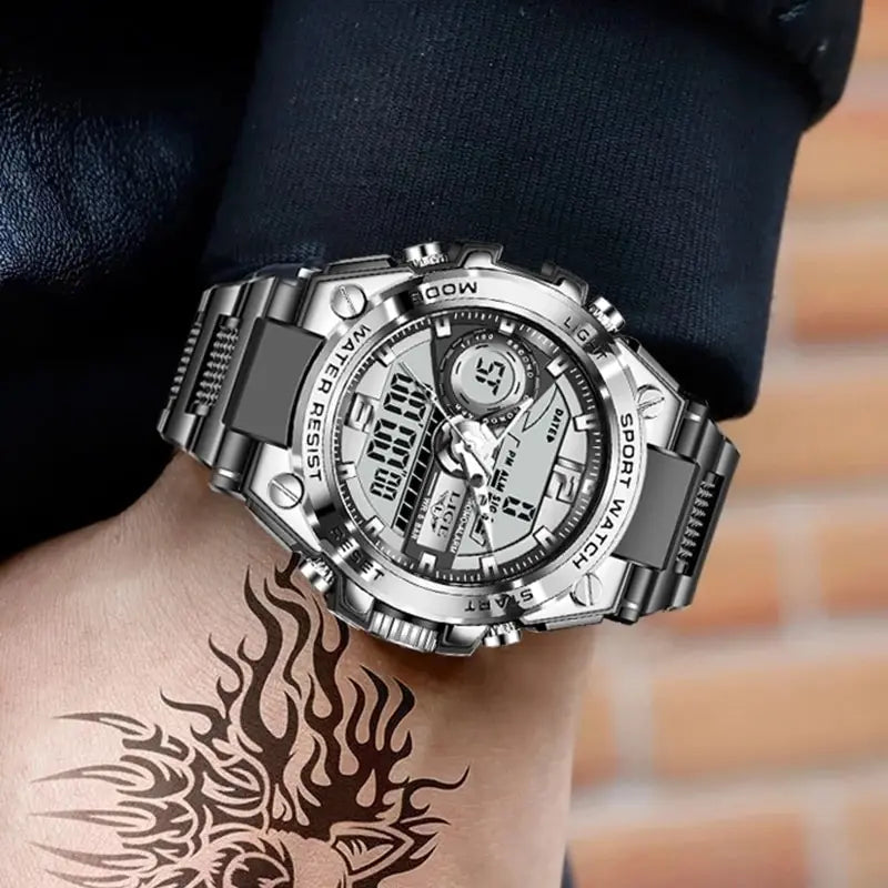 Men's Digital Sport Watch Waterproof LED Quartz Military Wristwatch