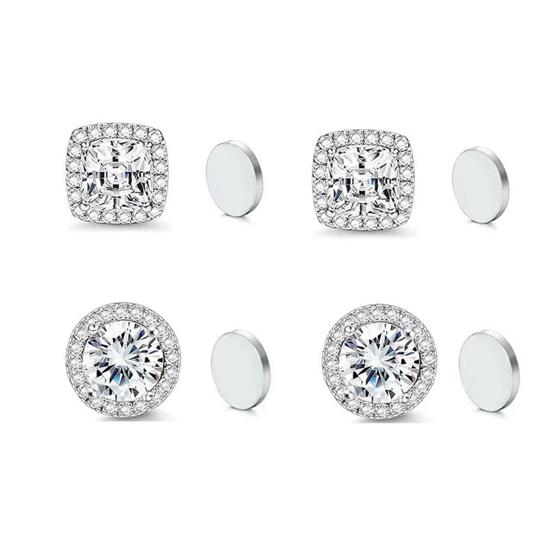 Magnetic Clip-On Earrings for Women Men No Piercing Fashion Jewelry - Multiple Colors